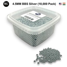 10000 Silver Zinc Plated Metal Bbs 4.5mm .177 Cal - Jaxshot Bc Precision