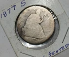 1877-s SEATED LIBERTY HALF DOLLAR 90% Silver 50c better date coin about good ag