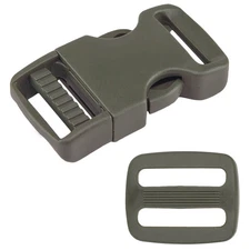 10-Country Brook Design® 1In Foliage Green Flat Side Release Buckle&Triglide Set