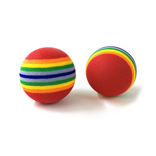 12 Pcs Rainbow Toy Ball Dog Chasing Indoor Small Toys Pet Puppy Kitten Chew - Picture 8 of 12