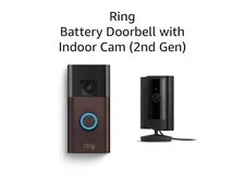 Ring Battery Doorbell + Ring Indoor Cam 2nd Gen (Black )
