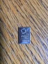 1 gram Platinum Bar .9995 Fine Valcambi Suisse Platinum CombiBar™ 3421.38 per troy oz