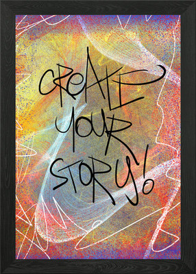 Create Your Story! Framed Wall Art Poster Canvas Print Picture