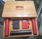 Vintage Marlboro Poker Set with Chips 2 Decks of Playing Cards Wooden Case — photo 4