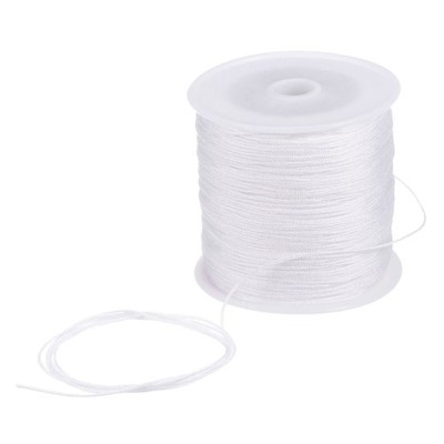 1mm Nylon String Cord 109 für Jewelry Making Braided Necklaces White