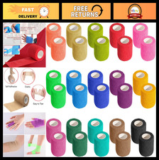 30 Pack 2" x 5 Yards Self-Adhesive Cohesive Bandage Wrap - Elastic Sports Tape,
