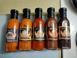 5 Unopened Pepper Palace Wing Sauces