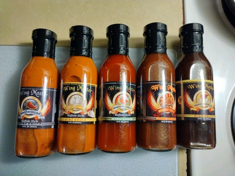 5 Unopened Pepper Palace Wing Sauces