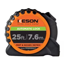 Keson Pg18m25alv Metric And Sae Tape Measure, Auto Lock