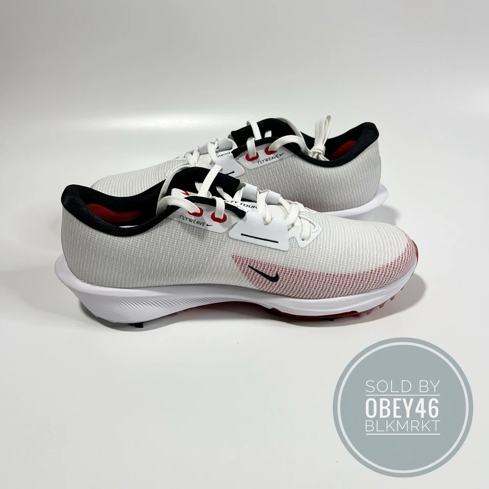 Zapatos de golf Nike Air Zoom Infinity Tour 2 “blanco uni rojo” FD0218-101 10,5W Foto 3 de 4