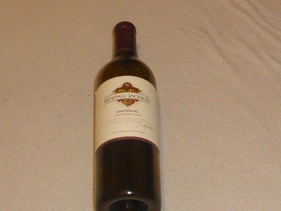 KENDALL-JACKSON ZINFANDEL CALFORNIA 2006 WINE BOTTLE EMPTY VINTNER'S RESERVE