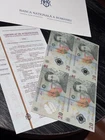 Romania UNCUT BLOCK 4 X 20 lei 2025 UNC ECATERINA TEODOROIU SHEET Envelope COA