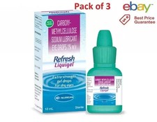 3 x 10ml REFRESH LIQUIGEL Lubricant Eye Gel total 30ml USA EXP 04/2027