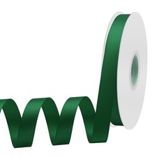 5/8 Inch X 50 Yards Forest Green Double Faced Satin Ribbon Fabric Craft