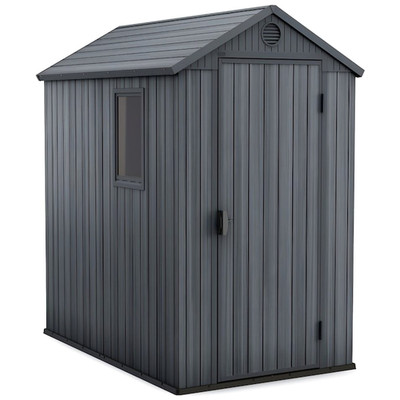 Keter 4ft x 6ft Darwin Gray Gable Roof Plastic Resin Storage Shed/ Hot Sale~New