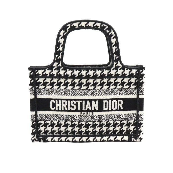 Mini sac fourre tout brodé Dior Micro pied de poule S5475ZZAF 126708036