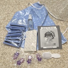 American Girl American Curls Reusable Small Rollers Kit w/ Clips Bottle Booklet