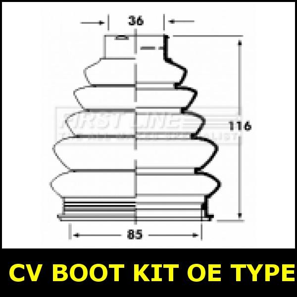 CV Boot Kit OE Type Front Outer Fits CITROEN BERLINGO C-ELYSEE I II AC21