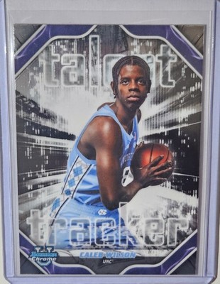2025-26 Bowman U Chrome Caleb Wilson #TT-9 Talent Tracker UNC   Bulls