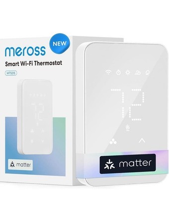  Meross Matter Smart Thermostat for Electric Baseboard Heater Works with Alexa