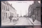 Old postcard Le Neubourg les moutons Rue Carnot
