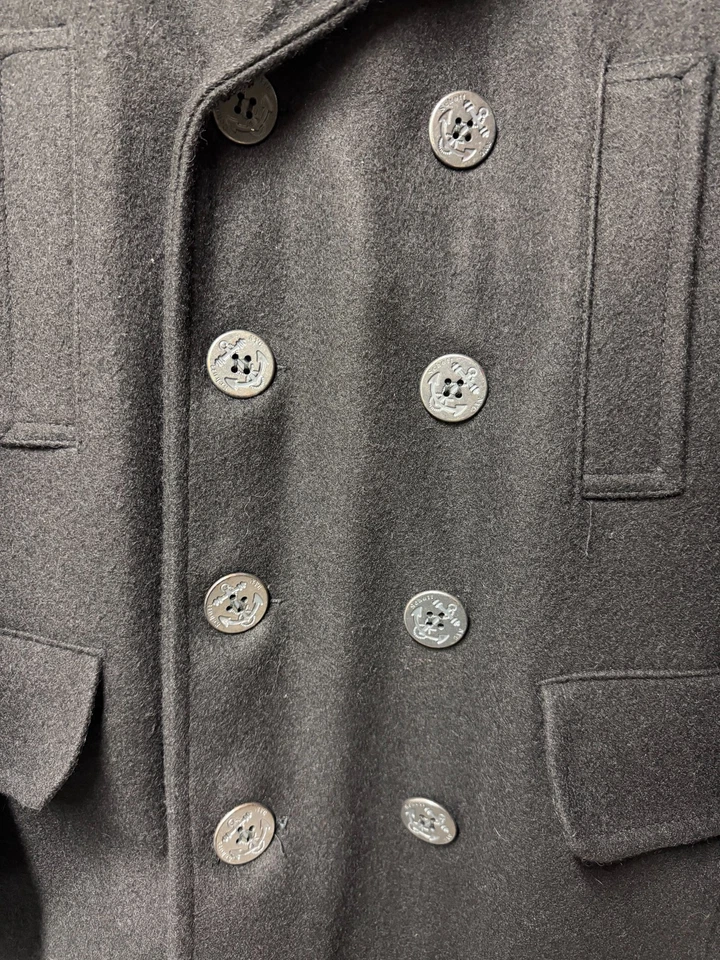 Abrigo Schott Pea - Para Hombre Negro Talla Mediana - Lana - Hecho en Canadá Foto 2 de 4