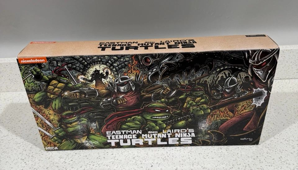 NECA Eastman and Lairds Teenage Mutant Ninja Turtles Paquete de 4 Nuevo en Caja Mirage TMNT  Foto 2 de 3