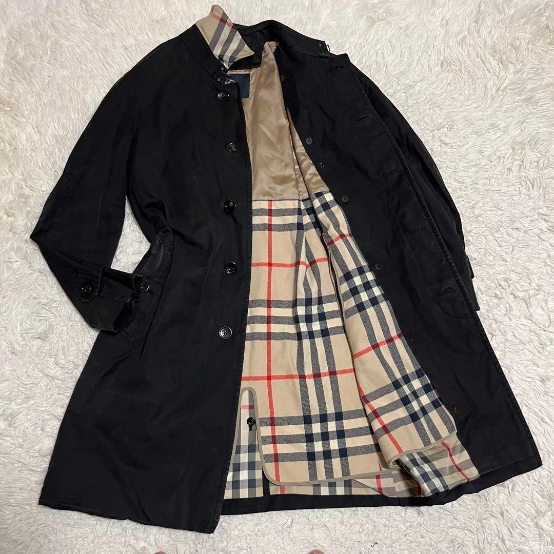 Cappotto lungo Burberry London Balmacaan taglia Nova Check LL con fodera 2 vie
