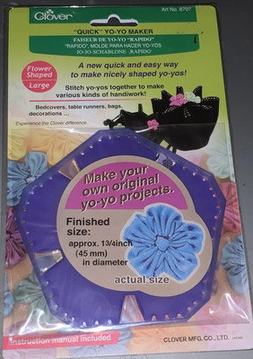 new Clover Quick Yo-Yo Flower Maker Art No. 8707 5 Petal 1-3/4''  45mm diameter