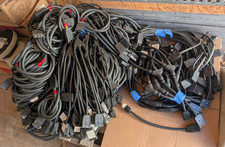 Lot of 3 Lex Products Stage Pin Three-fer Splitter 2P G 20A 120V Molded Theatric