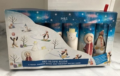 M&S Ski Slope Slide - 6 Noisy Favour Boxes And Tabletop Racing Game - New 