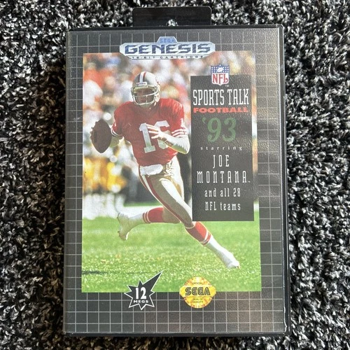 1993 NFL Sports Talk Football Starring Joe Montana (Sega Genesis) - Complete