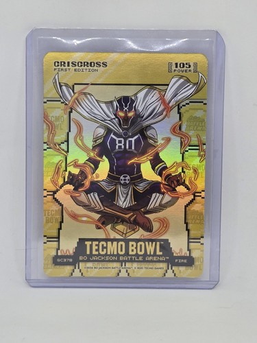Bo Jackson Battle Arena Tecmo Crisscross Gold Coin Battle Foil - Fire 105 Power
