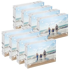 8 Pack Mini Acrylic Picture Frames 2.5 x 3.5 Inch Clear Acrylic Business Card...
