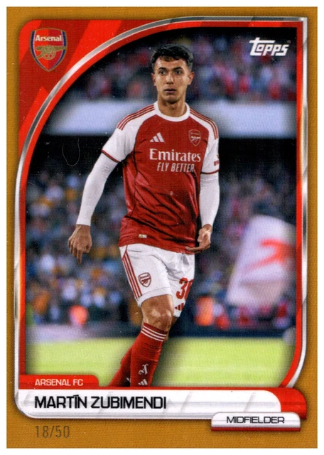 Martin Zubimendi /50 2025-26 Topps Arsenal Collector Tin