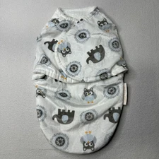 Blankets & Beyond Sleep Bag Baby Swaddler Blue With Gray Elephants