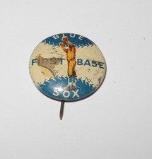 1930 PR3-11 BASEBALL BLUE SOX FIRST BASE POSITION PLAYER TEAM PIN COIN BUTTON