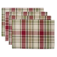 Fall & Thanksgiving Dining Table Décor Reusable Cotton Placemat Set, 13x19"