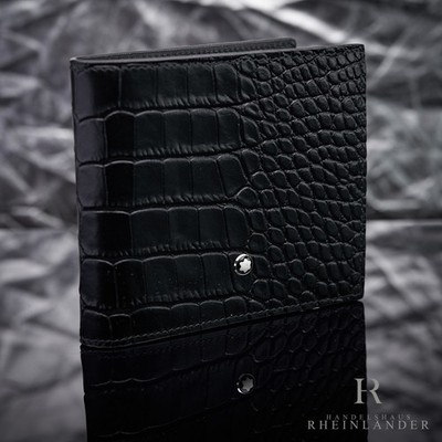 Montblanc Leather Goods Meisterstuck Alligator Print Black 6CC Wallet 126640