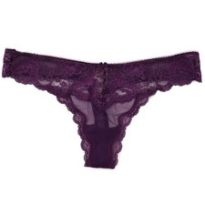 NEW Victoria's Secret VTG 2010s Lace Sheer Thong Panties MEDIUM