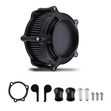 Custom Air Cleaner Assembly for Harley XL Sportster 2004+ Black Aluminum