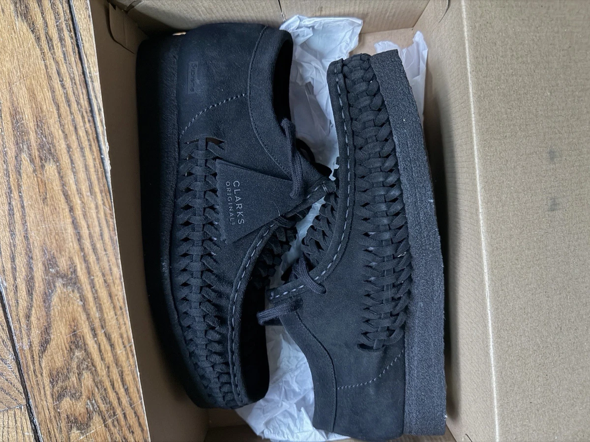 Supreme Clarks Wallabee Weave Mens Size 10 Black Shoes Rare Brand