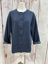 Pure Jill Indigo Navy Quilted Jacket Size Small Tcc