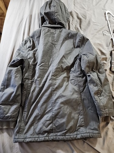 Converse One Star Men's Dark Gray Heavy Winter Jacket W/ Hood Size Small - Picture 8 of 8