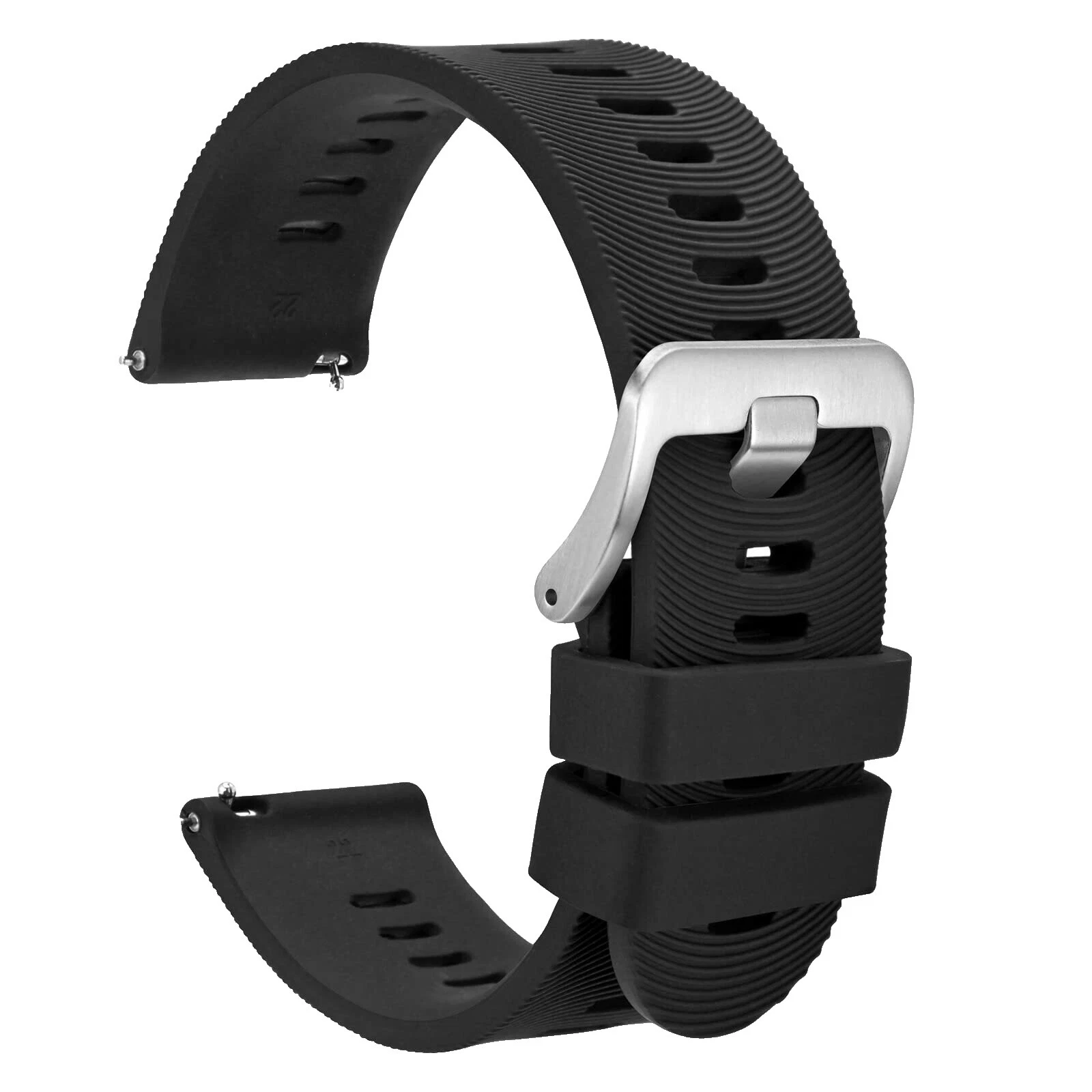 Black Rubber Wristwatch Bands