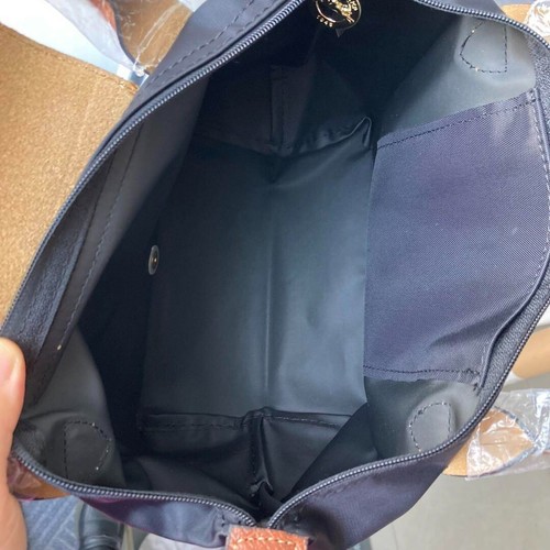 Longchamp Le Pliage S Original Black-Brown W:13in collapsible Outlet Unused - Picture 7 of 7