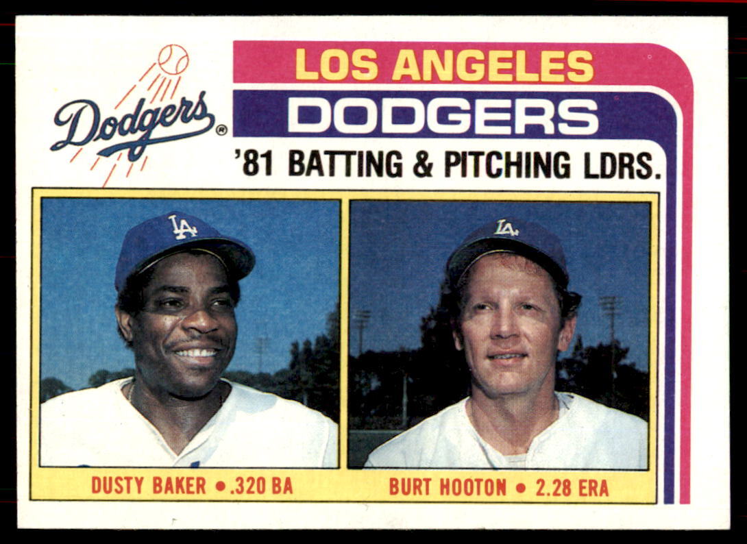 1982 Topps Team Leaders / Checklists #311 Los Angeles Dodgers