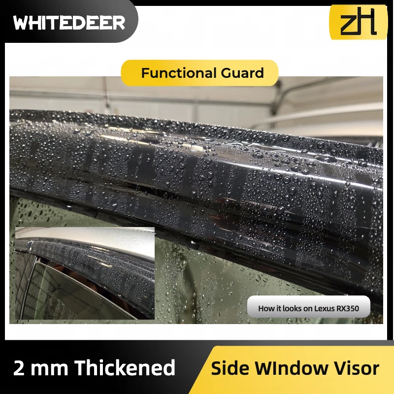 Se adapta a Mazda 6 Mazda6 2003-2008 visera de ventana lateral protector deflector de lluvia solar grueso Foto 4 de 4