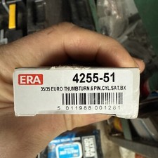 ERA THUMBTURN 6-PIN EURO CYLINDER LOCK BARREL SATIN NICKEL FOR UPVC & WOOD