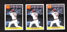 1986 Topps #206 Pete Rose 3ct Reds Baseball Card Lot 1502N